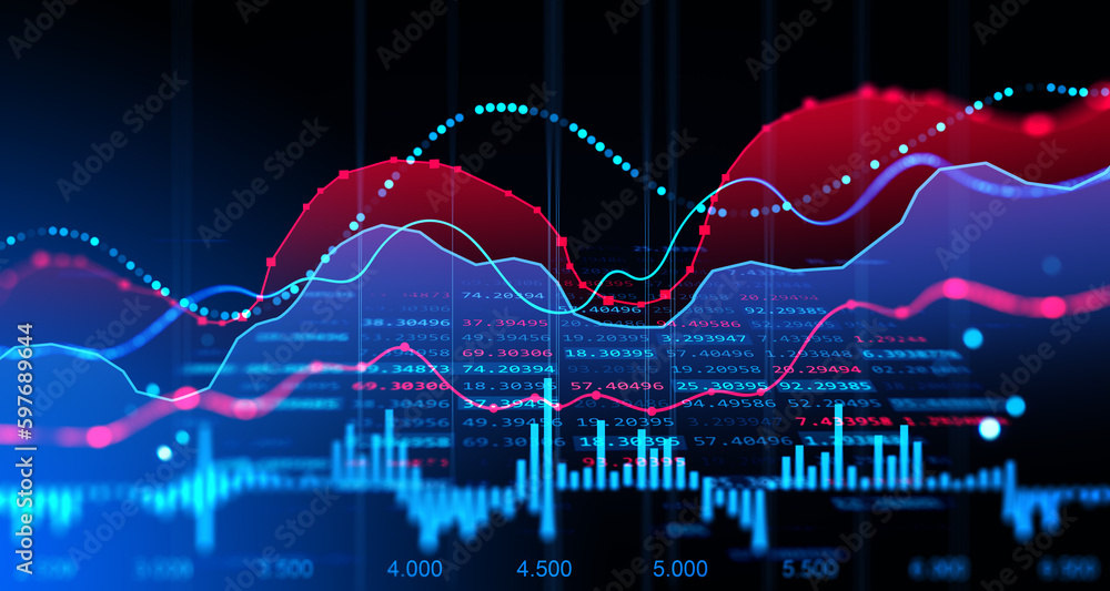 Forex File Data Forex diagrams and stock market data with lines and dynamics Stock ...