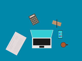 flat design business vector illustration