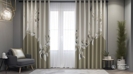 Beautiful modern curtains are the jewel of the room