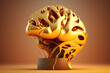 Złota inteligencja, złoty mózg, geniusz - Golden intelligence, golden brain, genius - AI Generated