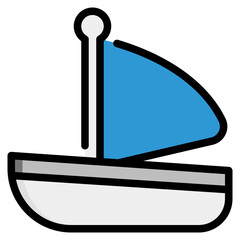 Wall Mural - Sailing Boat Icon