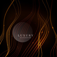Wall Mural - Wavy black composition with thin vertical lines and glitter