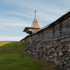 Wall Mural - Monument of wooden architecture, wooden buildings on Kizhi Island, Karelia, northern Russia.