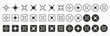 Set of compact icons. Meeting point icons collection. small compress size symbol. assembly place sign - Stock vector