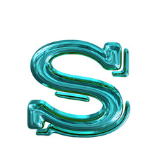 Turquoise symbol. letter s