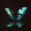Beautiful digital art of an aquamarine dream butterfly