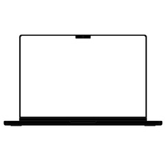 Wall Mural - laptop with transparent screen on png transparent screen