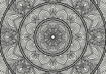 Vector Mandala Coloring Page. Mandala illustration for coloring book.