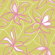 © chekiwart - Simple abstract flowers seamless pattern