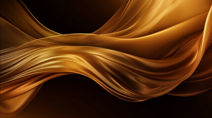 Abstract, texture, background, pattern. Texture of golden silk fabric. Generative Ai