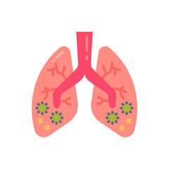 Wall Mural - pneumonia icon in vector. illustration