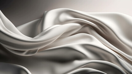 Abstract, Texture, Background, Pattern. Texture of Luxury Bright White Silk Waves Background. Generative Ai