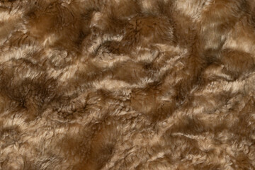 Wall Mural - Brown wool texture background. plush. mohair. fur