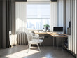 © MuhammadHassan - modern living computer work room generated Ai