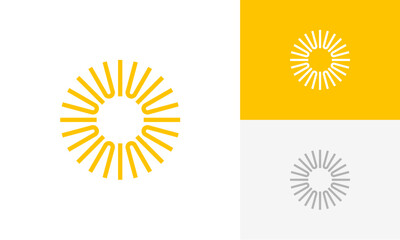 sun abstract logo design vector