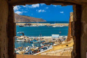 Wall Mural - glimpse of a small port