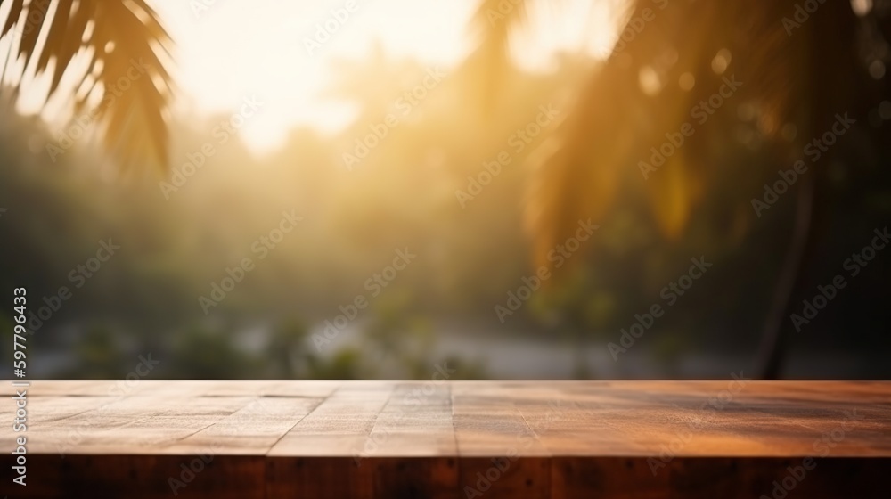 Empty wooden table for product display background, banner and product ...