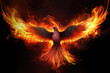 © Lazy_Bear - Phoenix rising from ash. Bird in fire. Symbol of rebirth. Created with Generative AI