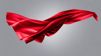Flying Red silk with white background