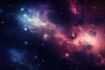 Wall Mural - Deep space with stars.Created using Generative AI technology.