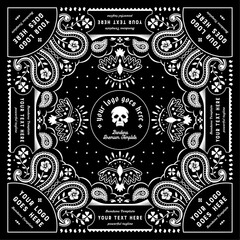 Bandana Paisley Ornament Design template