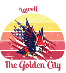 US Cities t-shirt designs vector - The Golden City