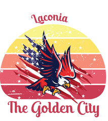 US Cities t-shirt designs vector - The Golden City