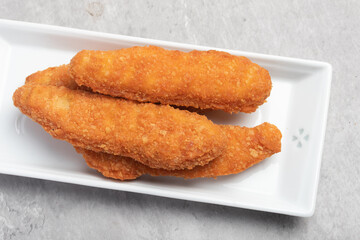 Poster - Crispy fried chicken in a white plate