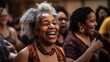 © 22Imagesstudio - A candid shot of a diverse dance class for seniors, with participants of various races, genders, and body sizes, enjoying themselves and moving in harmony. Generative AI