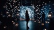 A captivating photograph of a person exploring an interactive art exhibit, emphasizing the power of immersive experiences to inspire and engage. Generative AI