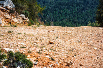 Wall Mural - Hymettus mountain country road at Athens, Greece