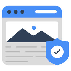 Modern design icon of secure web gallery 