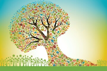 Wall Mural - Governments and individuals alike must take responsibility for reducing their carbon footprint. Generative AI