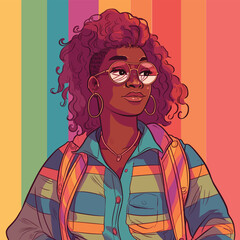 Sticker - An uplifting and empowering illustration for the LGBTQ community 