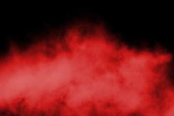 Wall Mural - Red smoke stage studio. Abstract fog texture overlays.