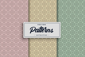 Poster - Textile pattern background seamless pattern design, Seamless Geometric Textile Pattern design collection,Seamless textile pattern set collection