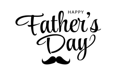 Happy Father's Day hand written lettering . Father's day greeting card calligraphy. Vector illustration