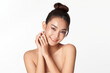 © kitthanes - Beautiful young asian woman with clean fresh skin on white background, Face care, Facial treatment, Cosmetology, beauty and spa, Asian women portrait.