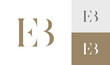 © Pirage Design - Luxury letter EB initial monogram logo design