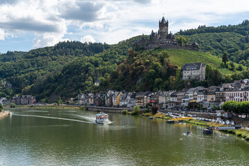 Wall Mural - View of Cochem, a picturesque town located on the Moselle River and popular tourist destination, Rhineland-Palatinate, Germany