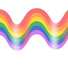 Rainbow wave illustration