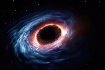 Wall Mural - The Birth of a Colossal Jet: Exploring the Source of a Plasma Blast from the Edge of a Supermassive Black Hole. Generative Ai