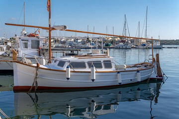 Traditional fishing boat moored in Mallorca