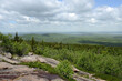 Views of Cadillac Mountain showing granite, woodlands, lakes, and ponds. Acadia National Park. State of Maine. USA