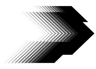 Vector black arrow on a white background. Pointer, Design element. Contemporary pattern. Trendy vector background