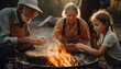 © Polarpx - Grandpa spending time with his granddaughter. Family concept. Generative AI illustrations