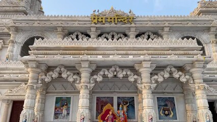 Wall Mural - Prem Mandir is a Hindu temple dedicated to Shri Radha Krishna, located in the holy city of Vrindavan, Uttar Pradesh, India