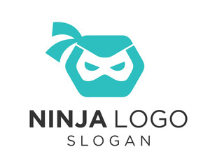 Logo design about Ninja on a white background. created using the CorelDraw application.