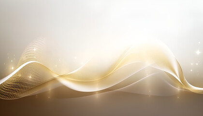 3D Vector wave lines pattern smooth curve flowing dynamic gold gradient light isolated on white background for concept technology, digital, communication,