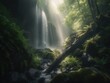 © Elias - Majestic Waterfall in Enchanting Forest: A Captivating Scene